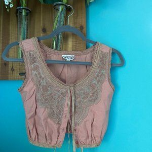 VTG Together! Dusty Pink 1980's Cotton Lace Camisole XXS